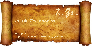Kakuk Zsuzsanna névjegykártya
